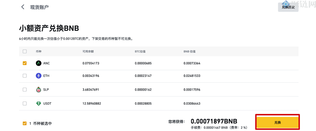 币安小额资产兑换有上限吗？