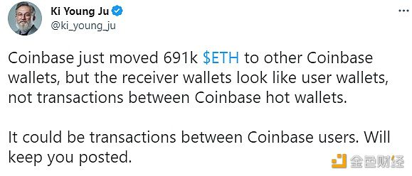 数据：69.1万枚ETH从Coinbase转出-第1张图片-binance下载