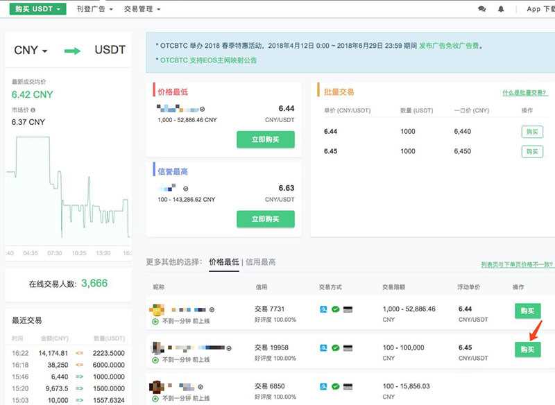 OTCBTC交易所如何使用场外交易购买USDT？详细图文教程-第2张图片-欧意下载