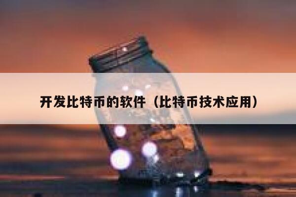 开发比特币的软件（比特币技术应用）-第1张图片-binance下载