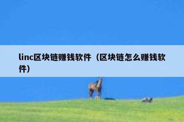 linc区块链赚钱软件（区块链怎么赚钱软件）-第1张图片-binance下载