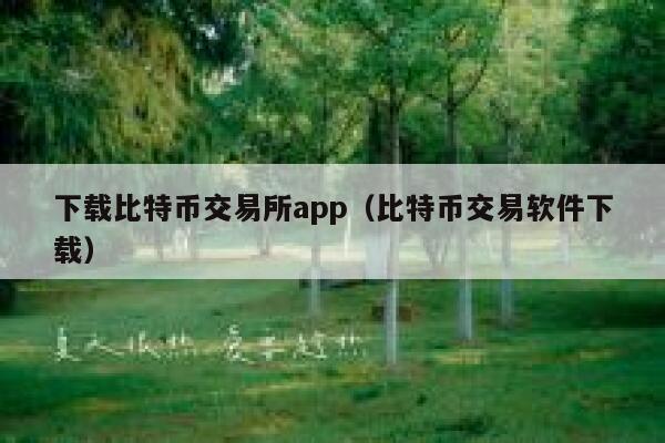 下载比特币交易所app（比特币交易软件下载）-第1张图片-binance下载