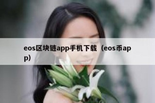 eos区块链app手机下载（eos币app）