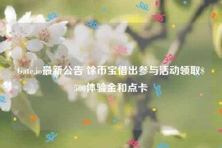 Gat.io最新公告 馀币宝借出参与活动领取$500体验金和点卡