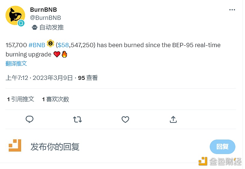 BEP-95升级后已销毁15.77万枚BNB-第1张图片-欧意下载