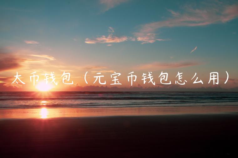 太币钱包（元宝币钱包怎么用）-第1张图片-binance下载