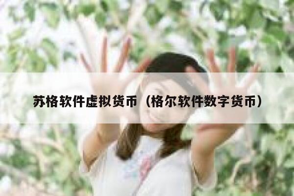苏格软件虚拟货币（格尔软件数字货币）-第1张图片-binance下载