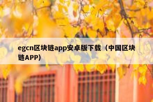 gcn区块链app安卓版下载（中国区块链APP）-第1张图片-binance下载