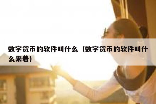 数字货币的软件叫什么（数字货币的软件叫什么来着）-第1张图片-binance下载