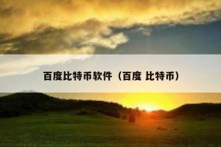 百度比特币软件（百度 比特币）