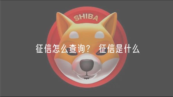 征信怎么查询？ 征信是什么-第1张图片-binance下载