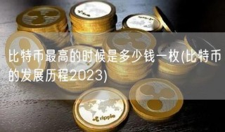 比特币最高的时候是多少钱一枚(比特币的发展历程2023)