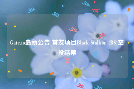 Gate.io最新公告 首发项目Black Stallion (BS)空投结果-第1张图片-欧意易下载