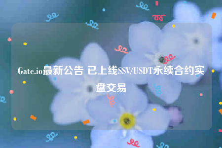 Gate.io最新公告 已上线SSV/USDT永续合约实盘交易-第1张图片-欧意易下载