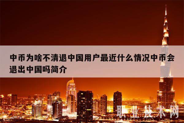 中币为啥不清退中国用户最近什么情况中币会退出中国吗简介-第1张图片-binance下载