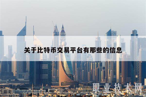 关于比特币交易平台有那些的信息-第1张图片-binance下载