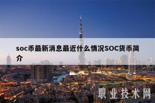soc币最新消息最近什么情况SOC货币简介
