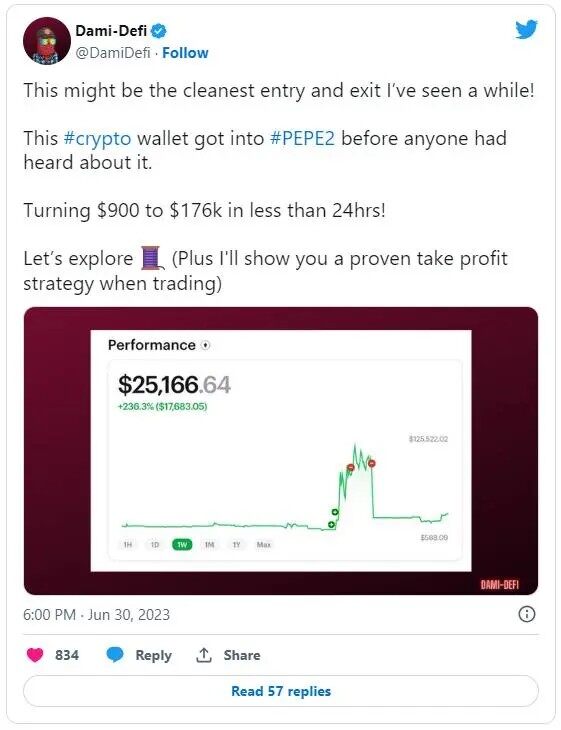 一天暴赚200倍！佩佩PEPE 2.0是什么？现在还能进场吗-第2张图片-欧意易下载