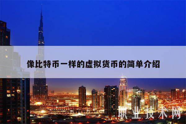 像比特币一样的虚拟货币的简单介绍-第1张图片-binance下载