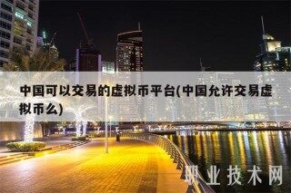 中国可以交易的虚拟币平台(中国允许交易虚拟币么)