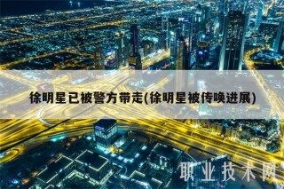 徐明星已被警方带走(徐明星被传唤进展)