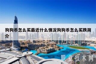 狗狗币怎么买最近什么情况狗狗币怎么买跌简介