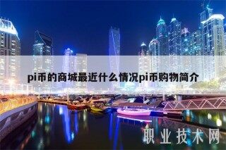 pi币的商城最近什么情况pi币购物简介
