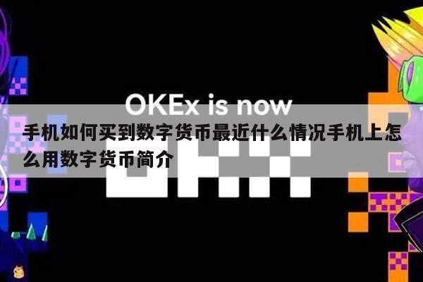 手机如何买到数字货币最近什么情况手机上怎么用数字货币简介-第1张图片-binance下载