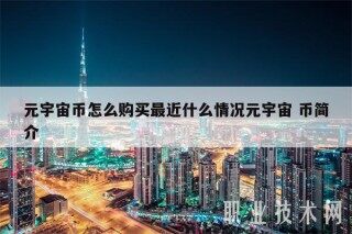 元宇宙币怎么购买最近什么情况元宇宙 币简介