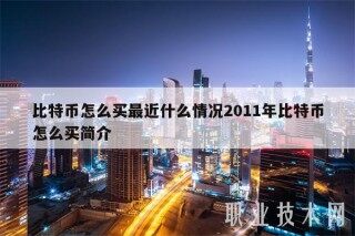 比特币怎么买最近什么情况2011年比特币怎么买简介
