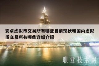 安卓虚拟币交易所有哪些目前现状和国内虚拟币交易所有哪些详细介绍