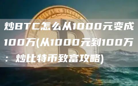 炒BTC怎么从1000元变成100万 - 从1000元到100万：炒比特币致富攻略