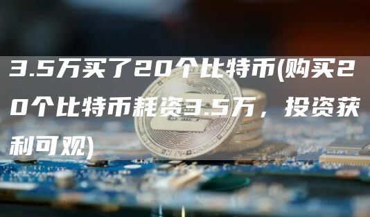 3.5万买了20个比特币 - 购买20个比特币耗资3.5万，投资获利可观