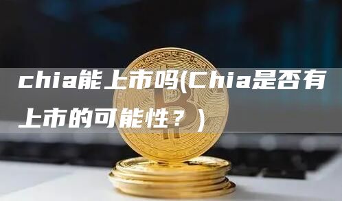 chia能上市吗 - Chia是否有上市的可能性？
