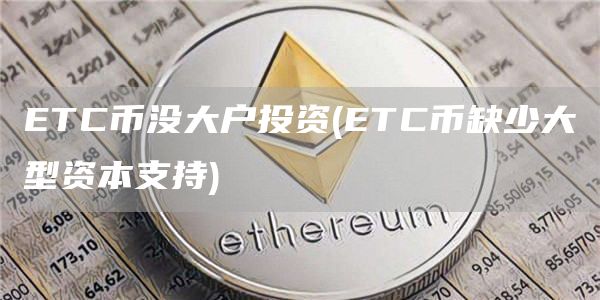 ETC币没大户投资 - ETC币缺少大型资本支持