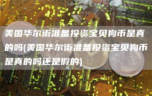 美国华尔街准备投资宝贝狗币是真的吗 - 美国华尔街准备投资宝贝狗币是真的吗还是假的