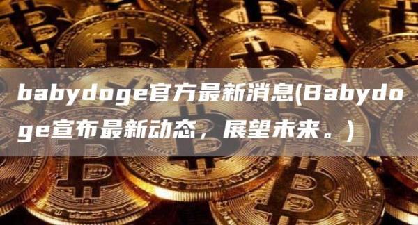 babydoge官方最新消息 - Babydoge宣布最新动态，展望未来。