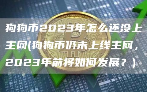 狗狗币2023年怎么还没上主网 - 狗狗币仍未上线主网，2023年前将如何发展？