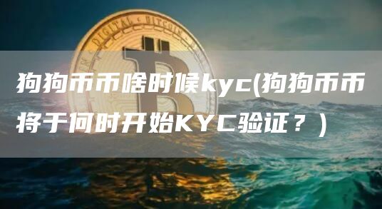 狗狗币币啥时候kyc - 狗狗币币将于何时开始KYC验证？