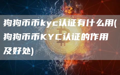 狗狗币币kyc认证有什么用 - 狗狗币币KYC认证的作用及好处