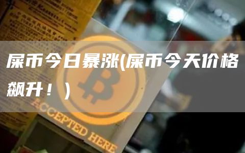 屎币今日暴涨 - 屎币今天价格飙升！