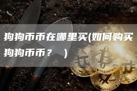 狗狗币币在哪里买 - 如何购买狗狗币币？