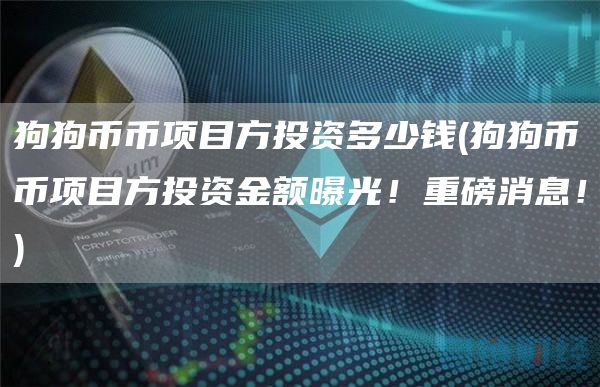 狗狗币币项目方投资多少钱 - 狗狗币币项目方投资金额曝光！重磅消息！