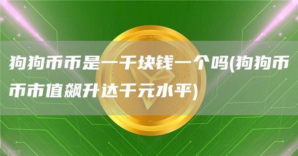狗狗币币是一千块钱一个吗 - 狗狗币币市值飙升达千元水平