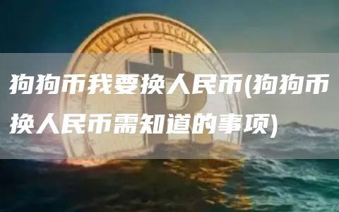 狗狗币我要换人民币 - 狗狗币换人民币需知道的事项