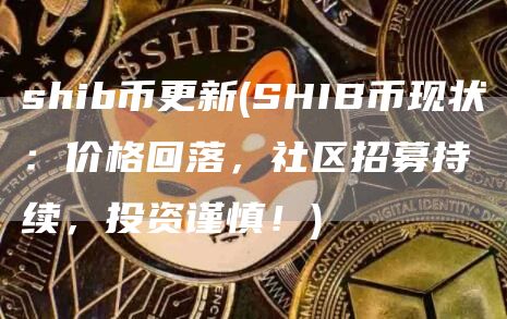 shib币更新 - SHIB币现状：价格回落，社区招募持续，投资谨慎！