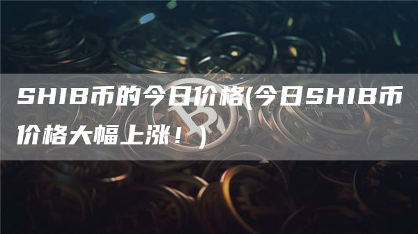 SHIB币的今日价格 - 今日SHIB币价格大幅上涨！