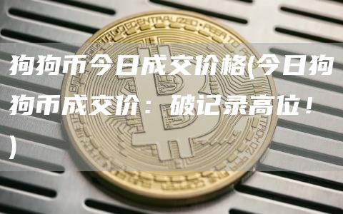狗狗币今日成交价格 - 今日狗狗币成交价：破记录高位！