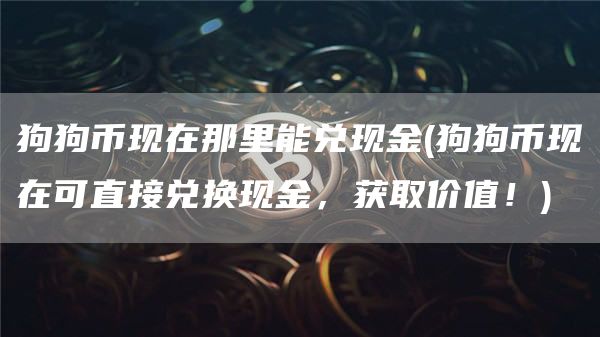狗狗币现在那里能兑现金 - 狗狗币现在可直接兑换现金，获取价值！