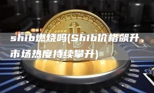 shib燃烧吗 - Shib价格飙升，市场热度持续攀升